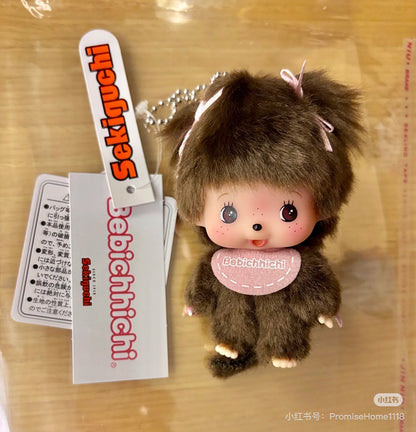 【limit 1】Monchhichi｜Big Face Bebichhichi Mascot Holder /Plush Keychain｜  9.7 x 5.8 x 4.7 cm approx.