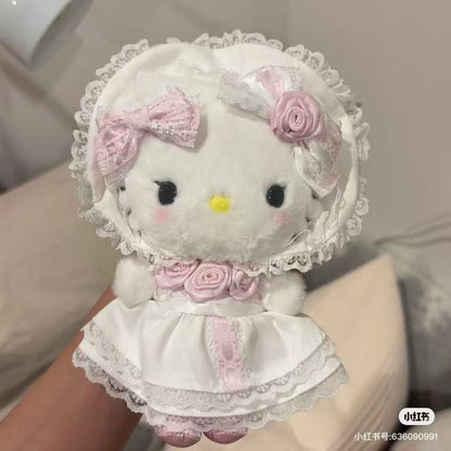 【Restock incoming】Sanrio｜White Frill Design Mascot Holder /Plush Keychain｜13.5×7.5×18cm approx.