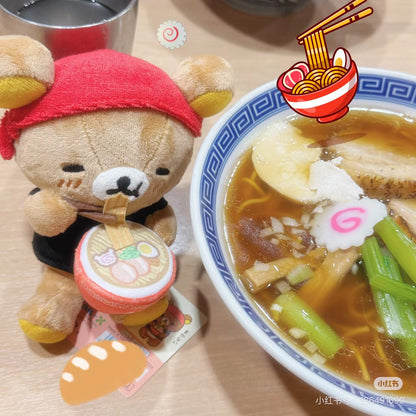 Rilakkuma轻松熊｜Plush Rilakkuma拉面店系列轻松熊毛绒玩偶/公仔｜約125 x 120 x 100mm