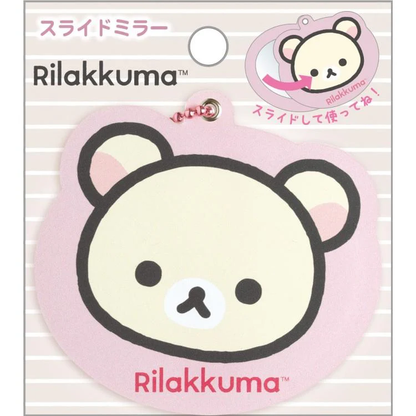 Rilakkuma｜Face Slide Mirror Keychain｜70×75×5mm approx.