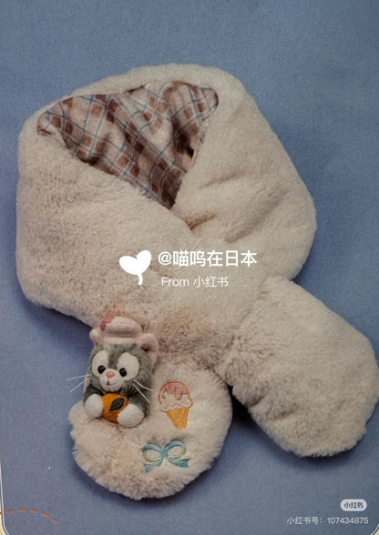 Disney迪士尼｜东迪梦幻奇妙厨房系列Gelatoni杰拉托尼毛茸茸围巾/正反面都可爱