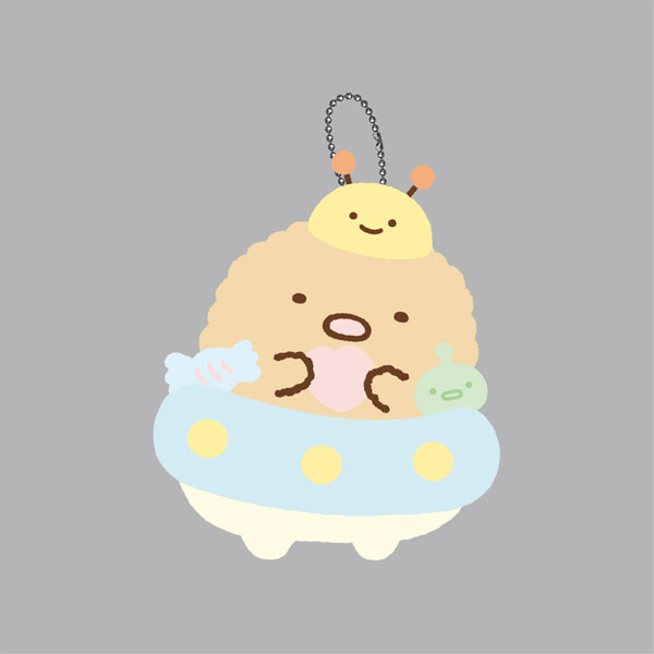 Sumikko gurashi｜Mysterious Friends Fluffy Diecut Coin Case Plush Keychain｜W87mm x H90mm approx.