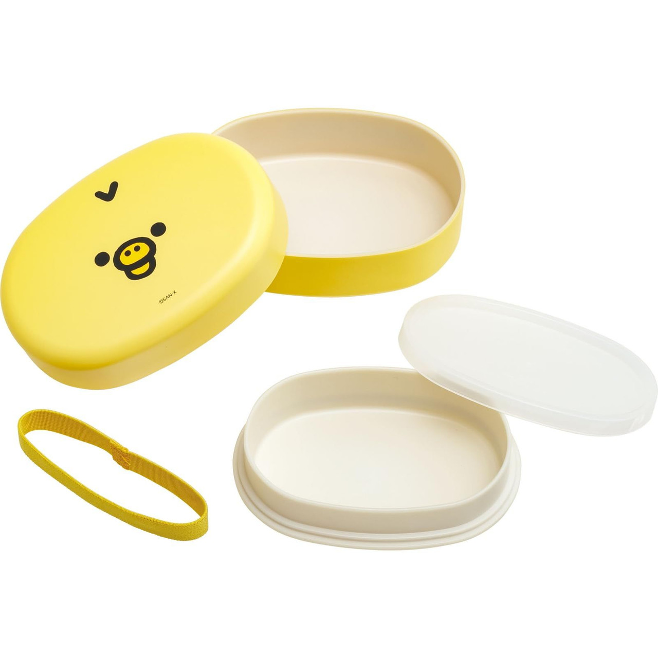 Rilakkuma轻松熊｜ San-X 2 Tier Lunch Box /Basic Rilakkuma Favorite Things最喜欢的东西系列脸型双层便当盒/饭盒/午餐盒｜约95×140×65mm