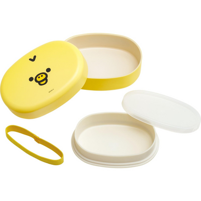 Rilakkuma轻松熊｜ San-X 2 Tier Lunch Box /Basic Rilakkuma Favorite Things最喜欢的东西系列脸型双层便当盒/饭盒/午餐盒｜约95×140×65mm