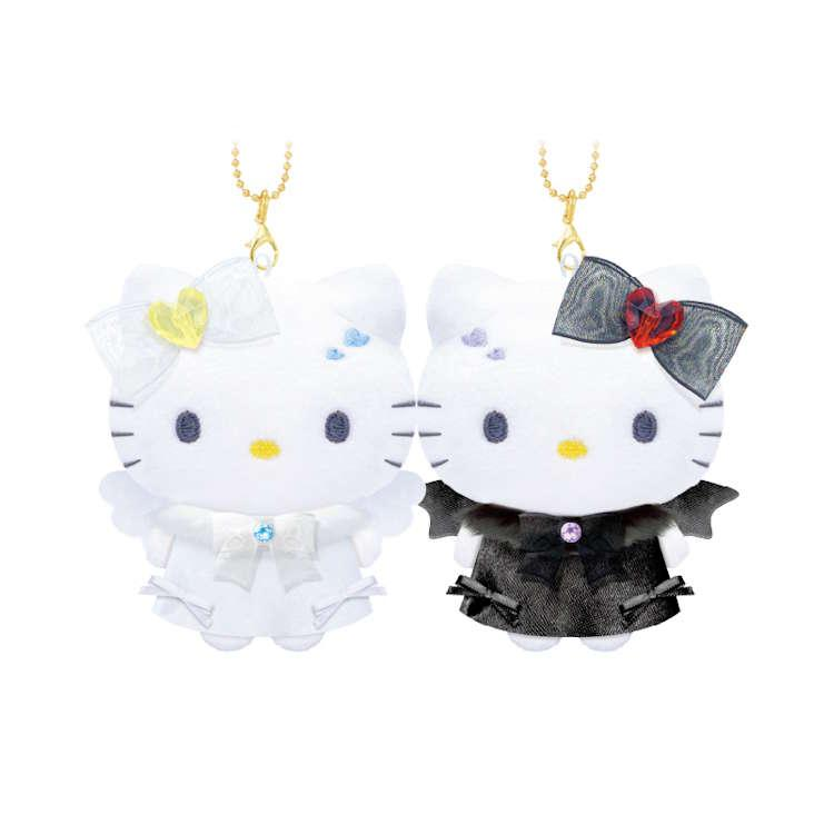 Sanrio｜Hello Kitty &amp; Hello Mimmy Nico Mascot Holder /Plush Keychain｜H200 x W155 x D55mm approx.