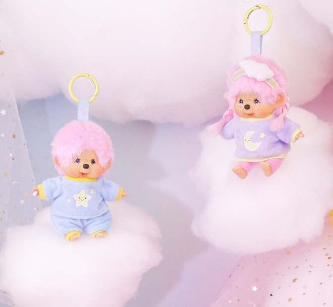 Monchhichi｜CANDY MOON Mascot Holder /Plush Keychain｜H12cm approx.