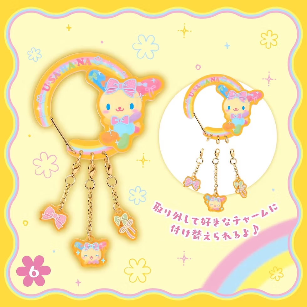 Sanrio｜Usahana Always Loved Carabiner Keychain/Keyring｜W9 x D0.8 x H7.5cm approx.