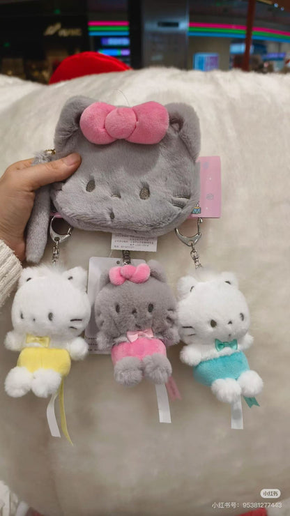 Sanrio｜Cat Club Mascot Holder /Plush Keychain｜17.7 x 17.4 x 8.5cm approx.