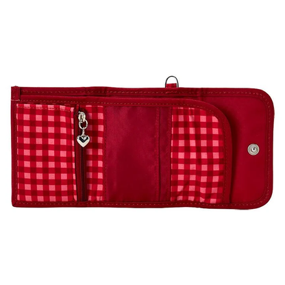 Sanrio｜Autumn Apple Gingham Red Trifold Wallet｜11×2×8cm approx.