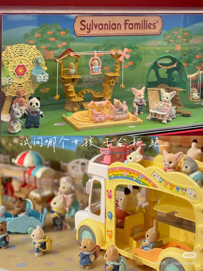 SylvanianFamilies森贝儿家族｜Rainbow Fun Nursery Bus 彩虹校车套组/不含玩偶/套组/玩具/过家家5744