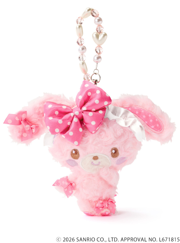 Sanrio｜GRL Characters Collaboration Curly Fur Head Dress Mascot Holder /Plush Keychain｜170x140x40mm approx.