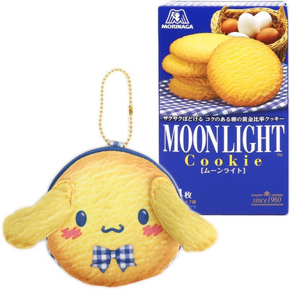 Sanrio三丽鸥｜Morinaga × Sanrio Collaboration Biscuit &amp; Pouch森永联名饼干+饼干造型零钱包挂件/正反面都可爱｜约幅11×奥行4×高さ11cm【25.07】