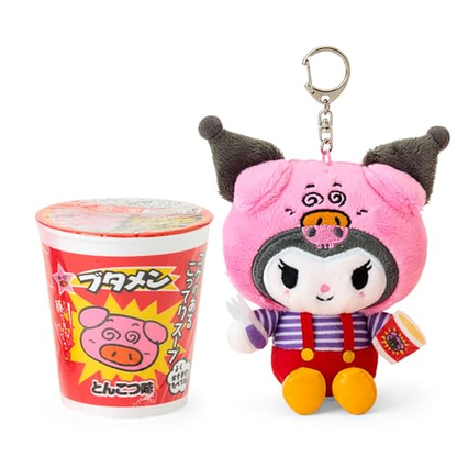 Sanrio｜Butamen Mascot Holder /Plush Keychain｜W13 x D8 x H14.5cmapprox.
