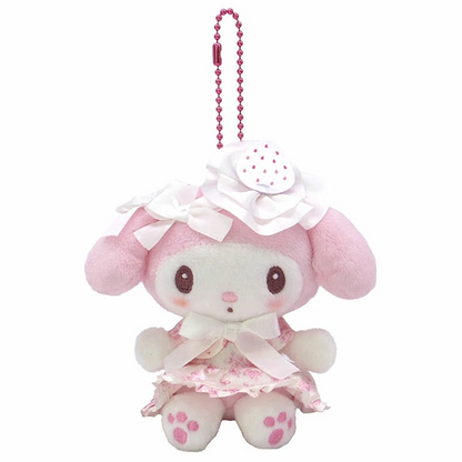 Sanrio｜My Melody 50th Anniversary  Mascot Holder /Plush Keychain｜H11.5 x W11 x D6cm approx.✔️