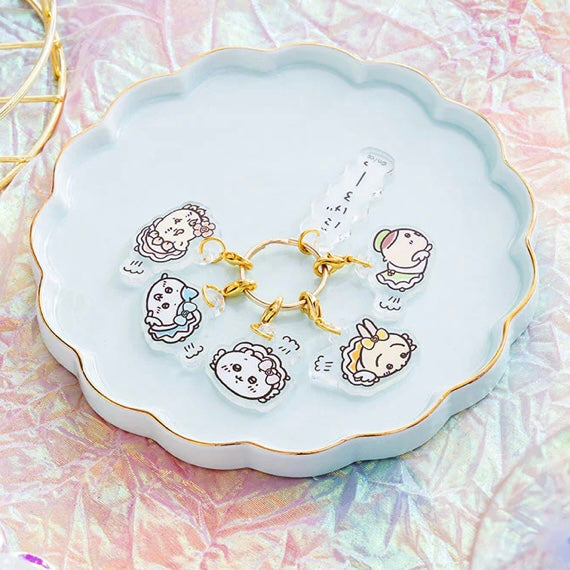 Chiikawa 吉伊卡哇｜魔法少女/小魔仙限定角色5连钥匙扣｜約H30×W30×D3mm以内