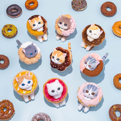 Mofusand｜COFFEE AND DONUTS Mascot Holder /Plush Keychain｜ H130 x W130 x D160mm approx.