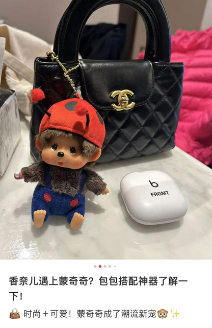 Monchhichi｜ Kao Deka  Mascot Holder /Plush Keychain｜H11 x W8 x D6cm approx.