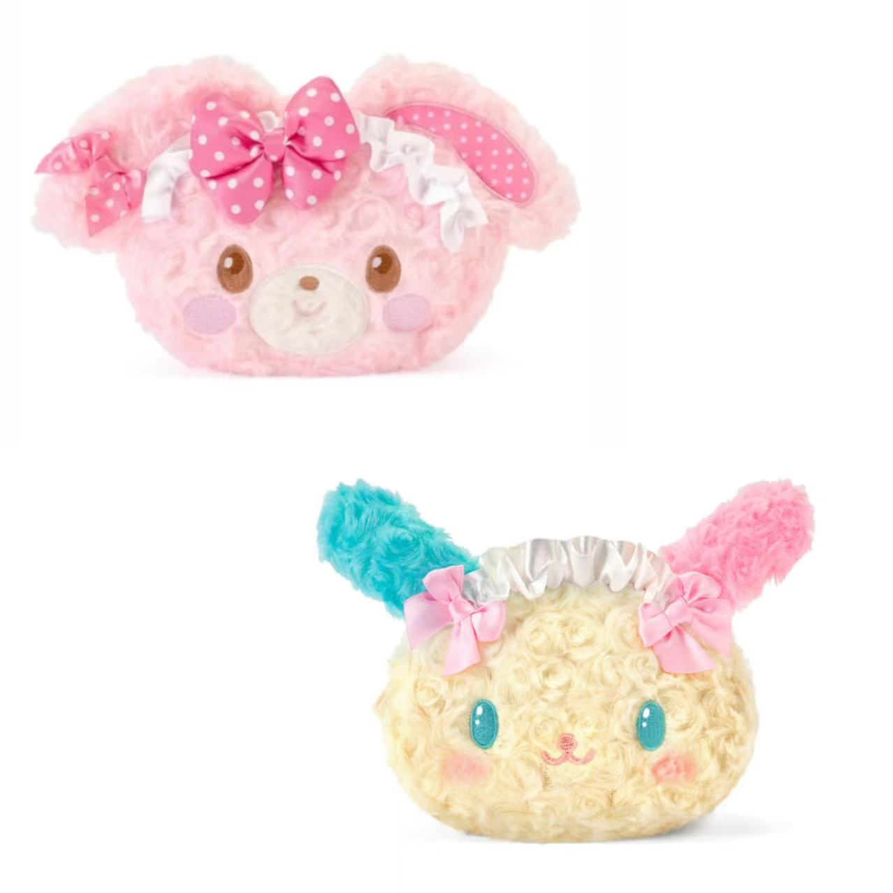 Sanrio｜GRL Characters Collaboration Curly Fur Head Dress Face Pouch｜120x180x60mm approx.