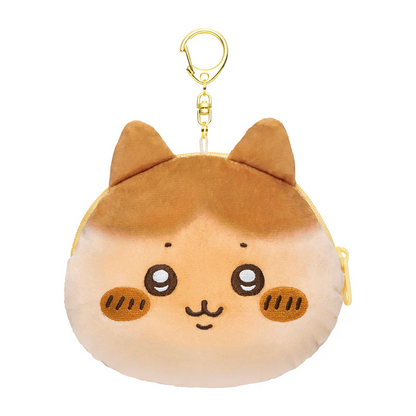 Chiikawa 吉伊卡哇｜Face-shiped Mini Pouch / Chiikawa Bakery Bread-like面包店系列软乎乎脸型可爱角色零钱包挂件/包挂/耳机保护收纳包｜约H115×W130×D40mm