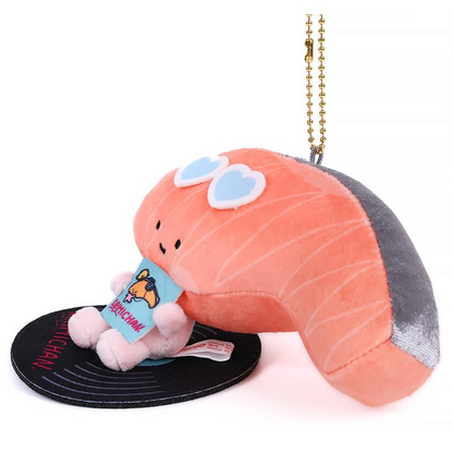 Sanrio三丽鸥｜ Original Mascot Holder - Kirimichan/Gudetama / Summer Festival夏日音乐祭三文鱼切片懒蛋蛋毛绒挂件/包挂｜約11.5 x 10.3 x 8.3cm