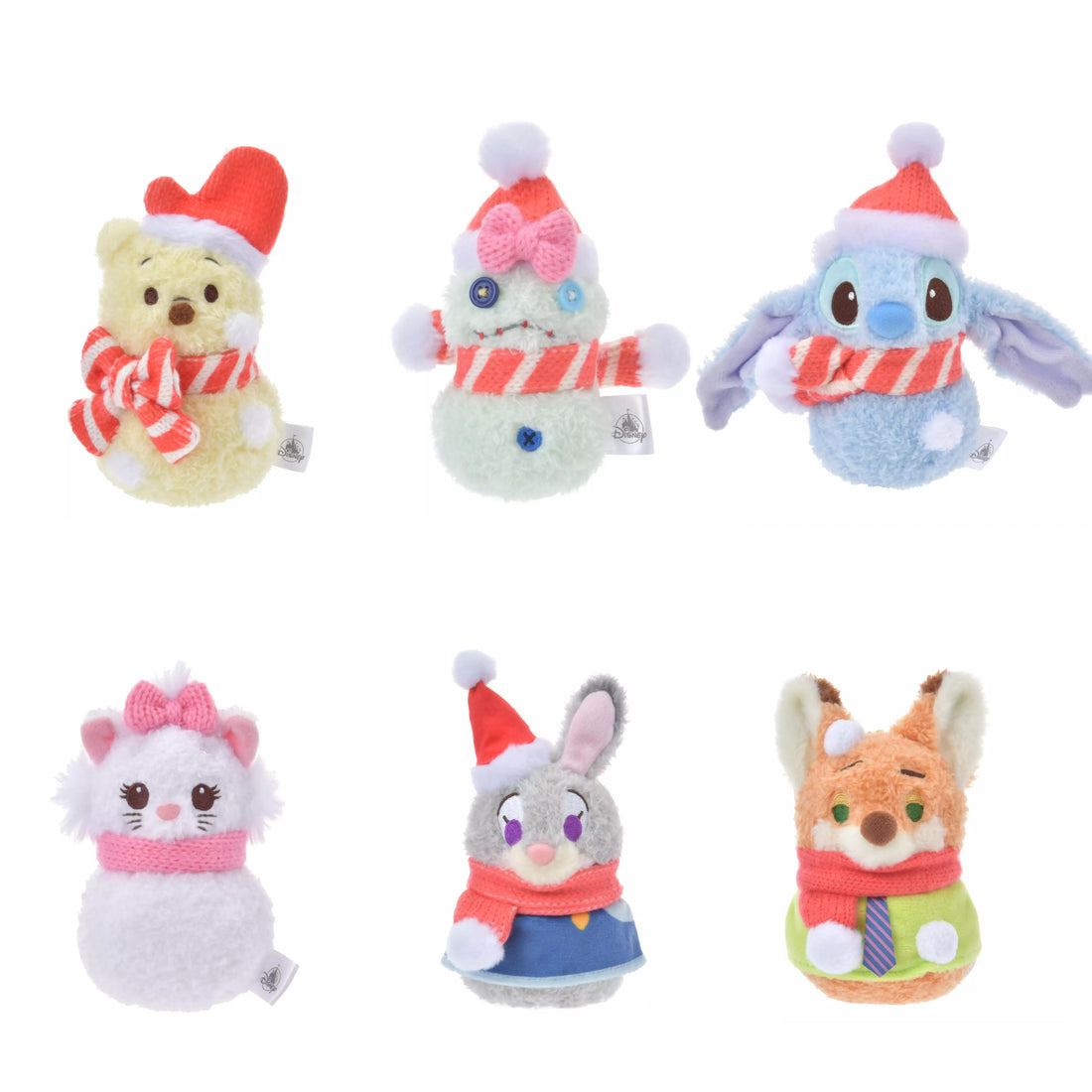 Disney迪士尼｜Plush Mascot Keychain / Snowmen Christmas 2024东迪冬日圣诞限定雪人雪球系列可爱角色毛绒玩偶挂件/包挂/圣诞树装饰｜约16.5×7.5×6cm