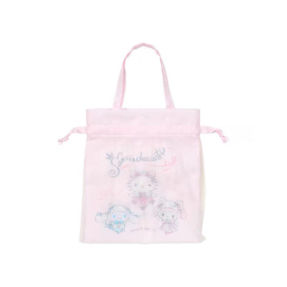 Sanrio｜Handled Pouch White Cat Ballerina｜21×0.5×24cm approx.