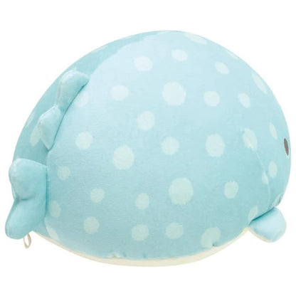 Jinbesan鲸鱼｜可爱笑脸大嘴mochi鲸鱼玩偶/公仔/抱枕/嘴里可以放小玩偶｜约H145 x W200 x D330mm