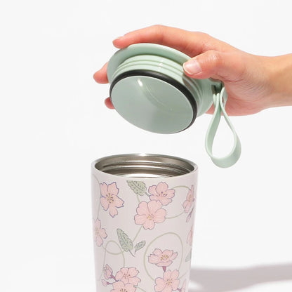 Starbucks日本星巴克｜樱花限定花卉不锈钢可拎便携保温保冷杯｜355ml
