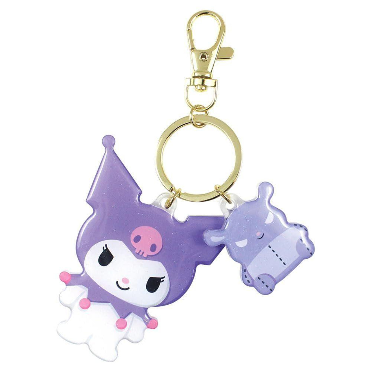 Sanrio｜Die-Cut Twin Keychain/Keyring｜1.3 x 7.9 x 8.7cm approx.