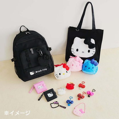 Hello Kitty｜I Love Hello Kitty Face Swaying Ribbon Mascot Holder /Plush Keychain｜6.5×3×4.5cm approx.