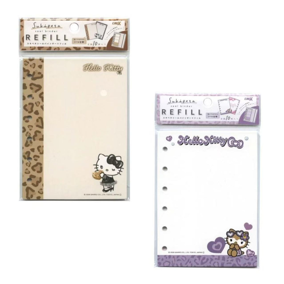 Sanrio｜Hello Kitty 6 Hole Sticker Binder Refill｜10 sheets