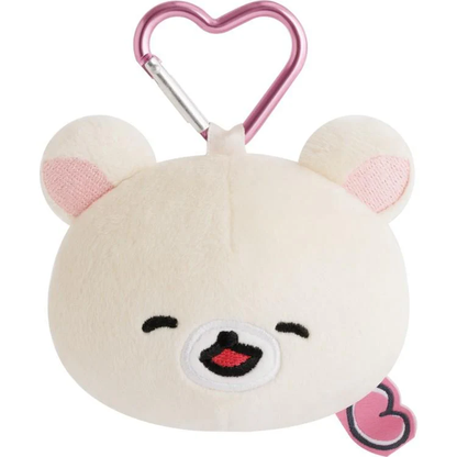 Rilakkuma｜Yuruyuru Pokapoka Warm and Cozy Heart Carabiner Plush Mirror Keychain｜ 80×95×40mm approx.
