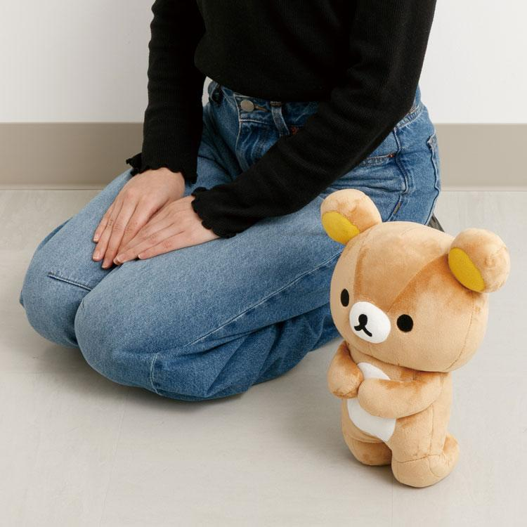 SANX｜Rilakkuma and Awawa Neko Sitting Plush Dolls/Plush Toy｜280 x 240 x 140 mm approx.