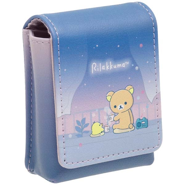 Rilakkuma轻松熊｜晚安睡梦系列轻松熊迷你收纳包/带镜子/可放口红/ipods/airpods pro等/便携化妆包｜约100×70×35mm