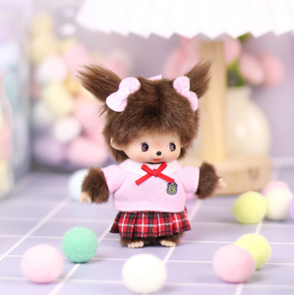 Monchhichi｜Bebichhichi school uniform Mascot Holder /Plush Keychain｜H10cm approx.
