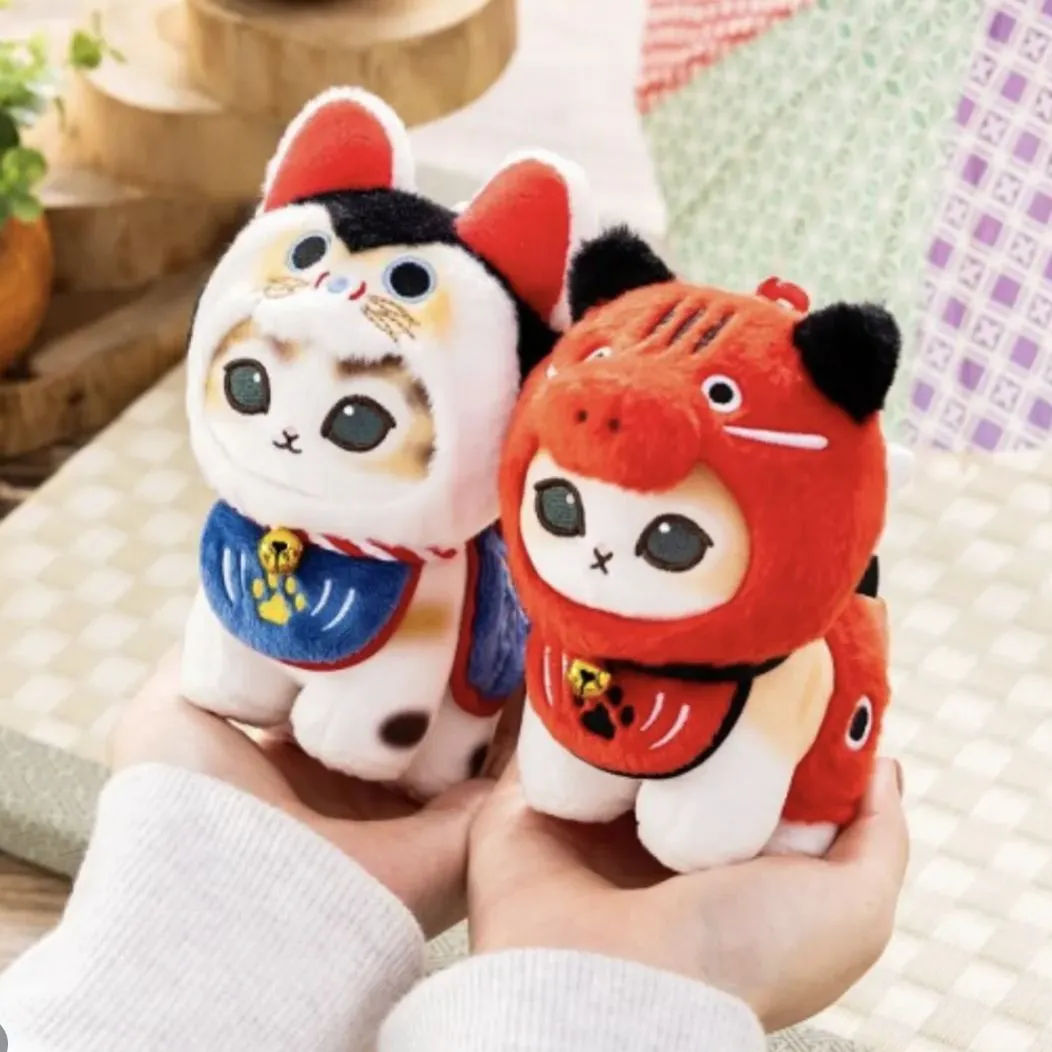 Mofusand｜Lucky Meow Mascot Holder /Plush Keychain｜130×105×130mm approx.