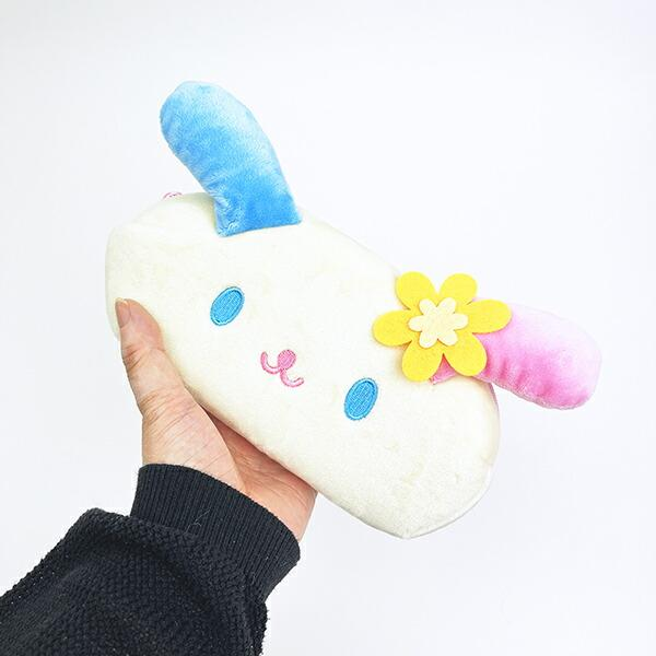 Sanrio｜Usahana Face Fluffy Plush Pen Case｜97×200×50mm approx.
