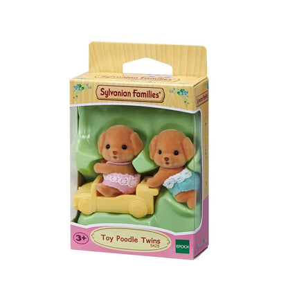 SylvanianFamilies森贝儿家族｜Toy Poodle Twins贵宾犬双胞胎宝宝推车套组/玩具/过家家5425