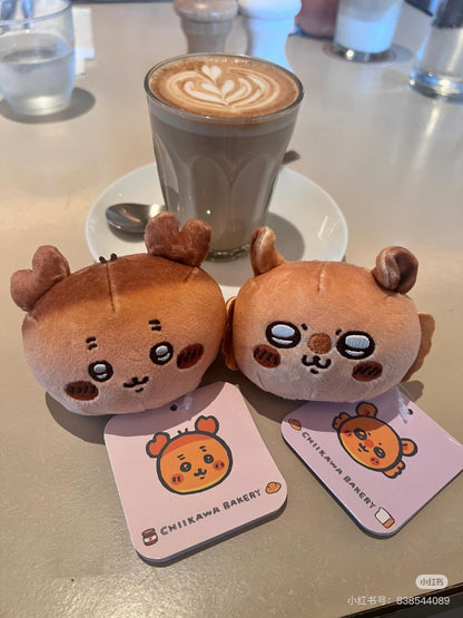 Chiikawa 吉伊卡哇｜Plush Toy / Chiikawa Bakery Bread-like Chewy Mascot面包店系列超好捏脸型可爱角色玩偶/摆件｜约 80×85×55mm