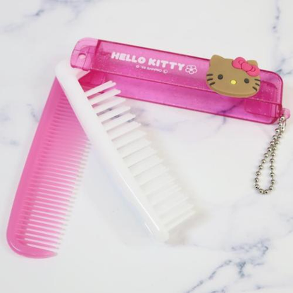 Sanrio｜puffy folding brush &amp; comb｜95x25x21mm approx.