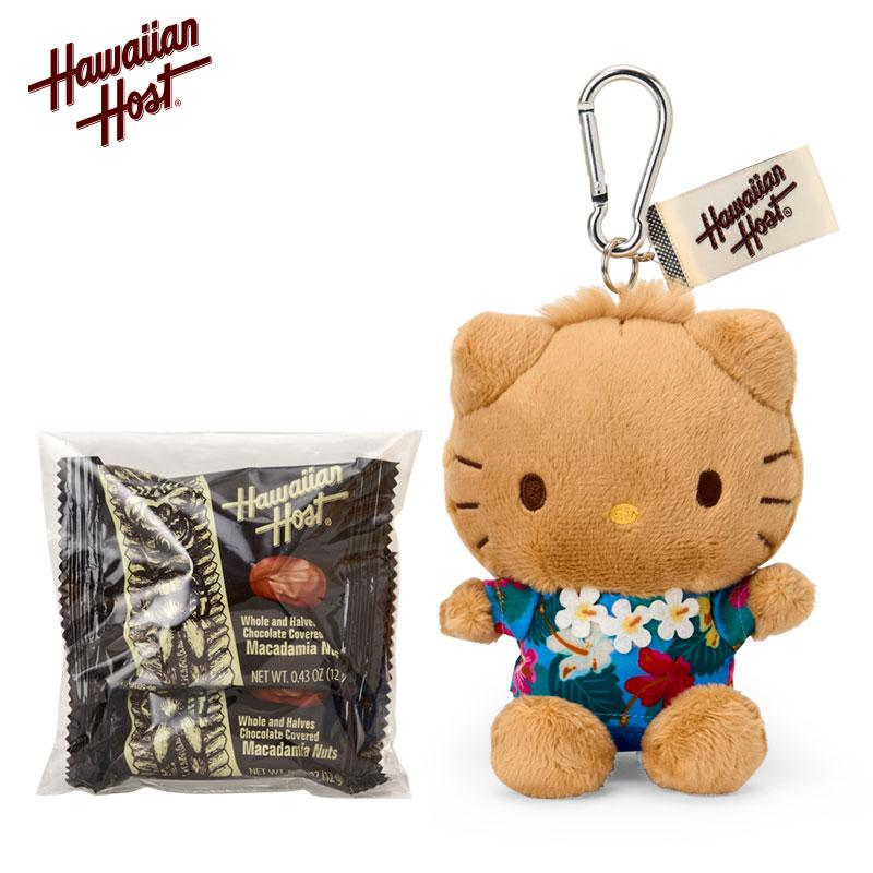 Sanrio｜Hawaiian Host x Macadamia Nut Chocolate &amp; Mascot Holder /Plush Keychain｜9.5cm x 8cm x 12cm approx.
