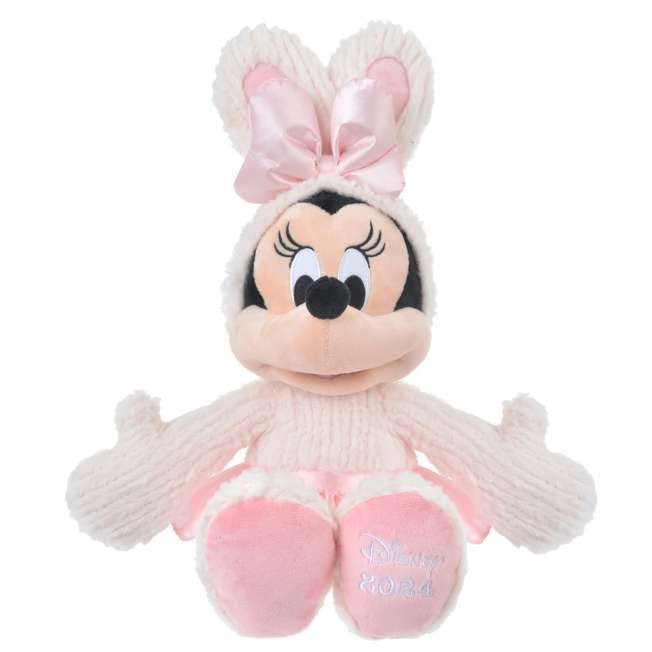 Disney迪士尼｜蝴蝶结芭蕾舞裙粉粉兔兔装米妮/换装米奇玩偶/公仔｜高さ48×幅32×奥行き21(cm)