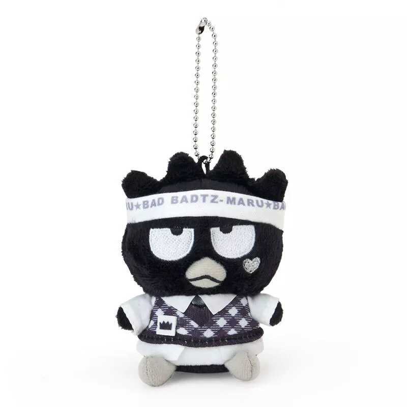 Sanrio三丽鸥｜Mascot Holder Monotone黑白印象千鸟格系列可爱角色毛绒玩偶挂件/包挂｜约7.5×5×11cm