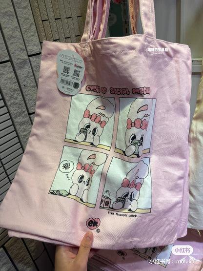 EstherBunny艾丝乐小兔｜粉粉少女心爆棚可爱图案帆布包/单肩包