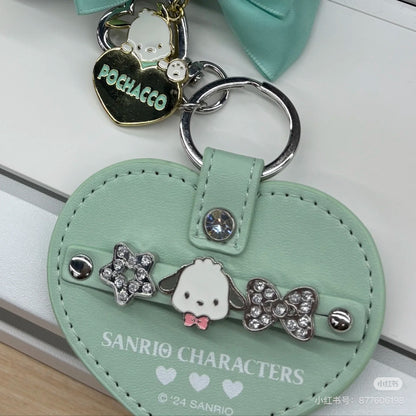 【limit 2】Sanrio三丽鸥｜Initial Heart Keychain偶像应援水钻字母DIY随心搭爱心钥匙扣/全8种｜1枚入