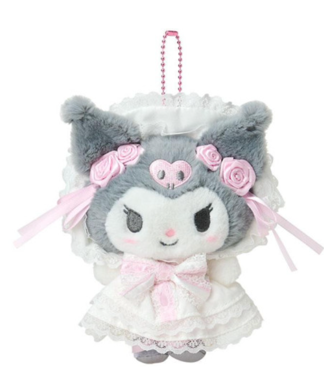 【Restock incoming】Sanrio｜White Frill Design Mascot Holder /Plush Keychain｜13.5×7.5×18cm approx.