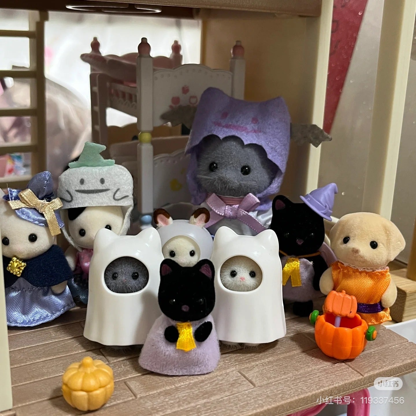 SylvanianFamilies森贝儿家族｜Halloween feestset万圣节排队系列波斯猫女巫套组/玩具/过家家5764