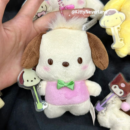 Sanrio三丽鸥｜Fujiya Chocolate Bar &amp; Mascot Holder不二家联名巧克力棒毛绒玩偶挂件/包挂｜约9×5×11cm