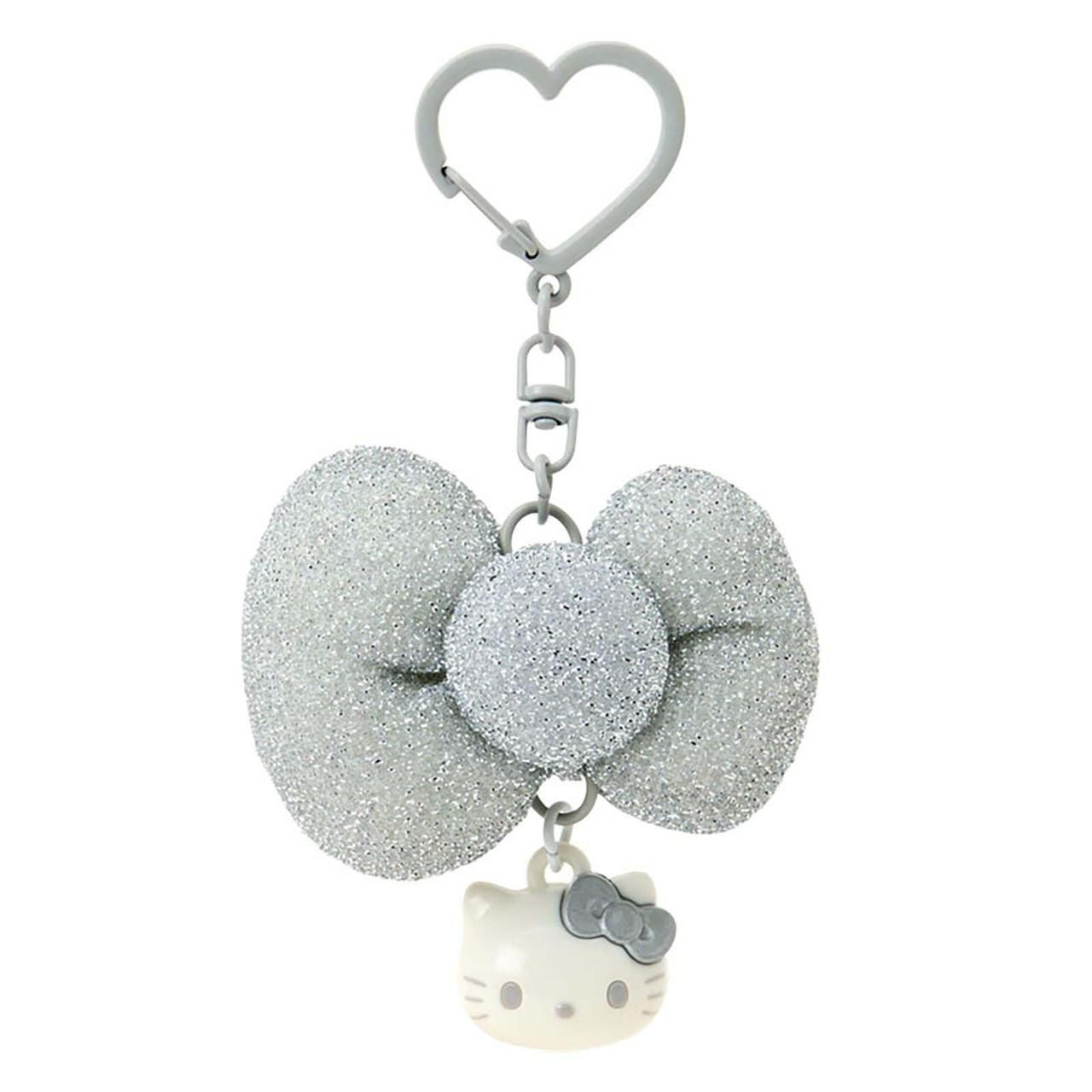 Hello Kitty｜I Love Hello Kitty Face Swaying Ribbon Mascot Holder /Plush Keychain｜6.5×3×4.5cm approx.