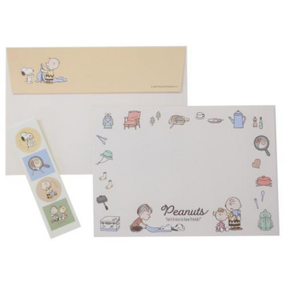 Snoopy｜露营系列信纸信封贴纸套装